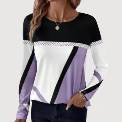 ALYSIA – GEOMETRIC PRINT TOP